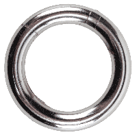 Ring für 28 mm, Ku-Chrom glänzend, m. Haken 