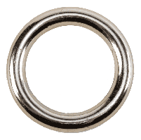 Ring für 28 mm Kunstoff Chrom glänzend, m. Haken 