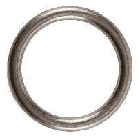 Ring für 28 mm, Ku-Chrom matt, m. Haken 